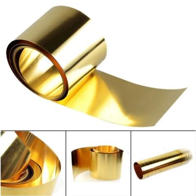 1 vnt 0,01-0,3 mm x10-200 mm x 1000 mm žalvario metalo plono lakšto folijos plokštė Storis 0,01-0,3 mm