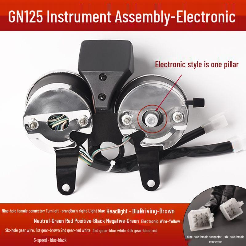 Motorcycle Instrument Cluster: Speedometer, Odometer, and Tachometer for Qingqi Suzuki GN125