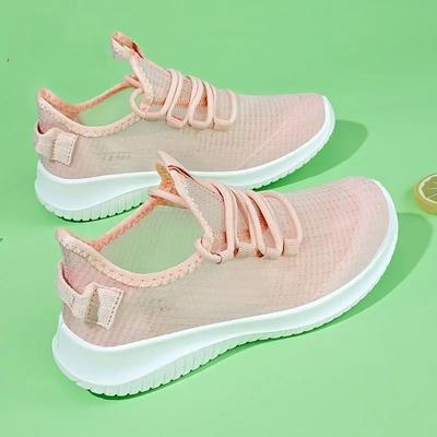 2025Summer Mesh Breathe Casual Shoes Women  Fashion Lace Up Light  Sneakers Female Platform Sport Running Vulcanized Shoes