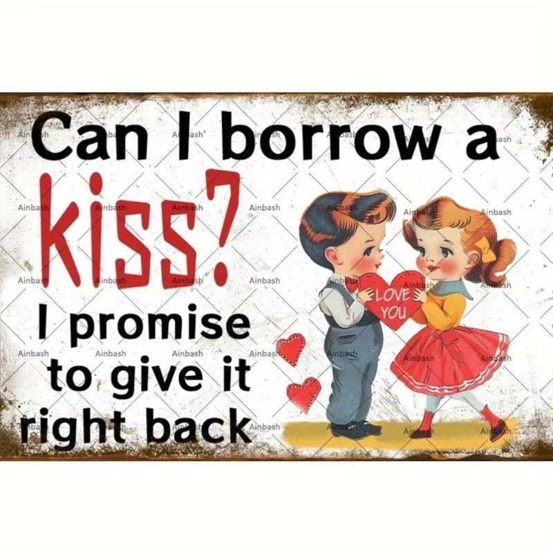 Metal Wall Art Decorative Sign Hanging Home Decor 20x30cm