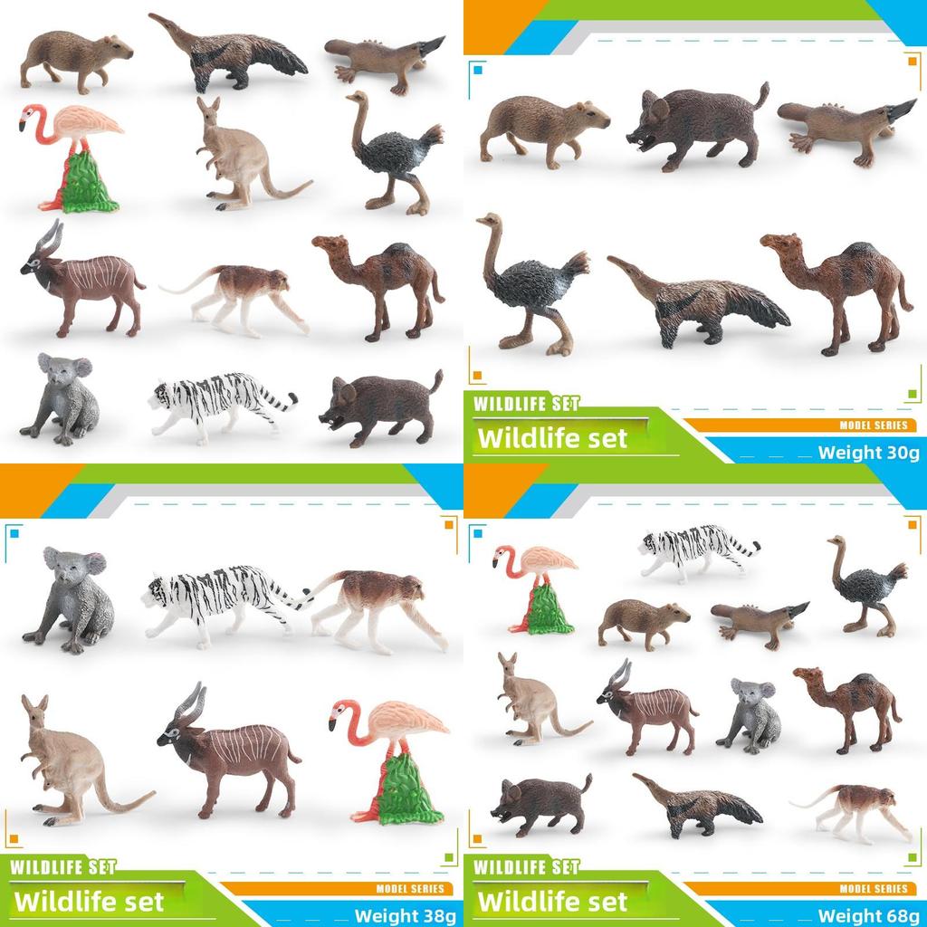 Mini Wildlife Animal Pvc Model Set With Static Figures For Collectors And Home Decor