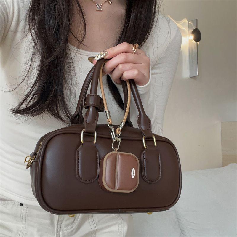 

Airpodspro Second Generation Shatter-resistant Box Suitable for Apple 3 Generation Bluetooth Headset Case 1/2 Generation Women Rope Fifth Generation AirPods 4 Universal Pure Brown + short rope