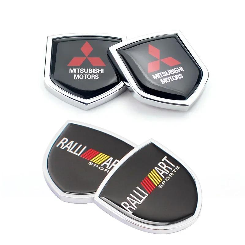 Car Body Side Stickers Shield Decal for Mitsubishi Fender Badge Ralliart Galant Mirage Montero L200 EVO Xpander Cordia Pajero