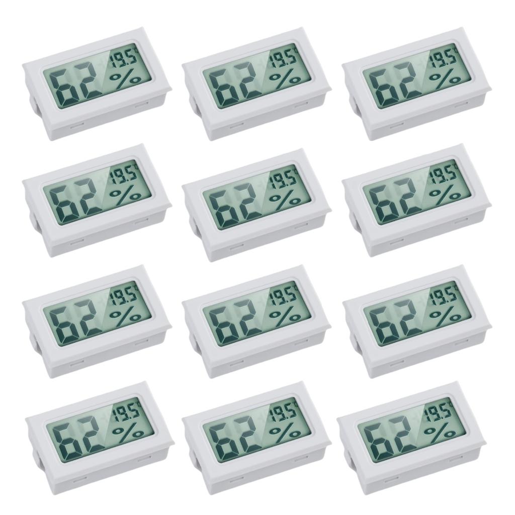 Mini Digital Hygrometer Gauge Thermometer, LCD Temperature Humidity Meter for Humidors Greenhouse Jars Grow Tent Box Garden