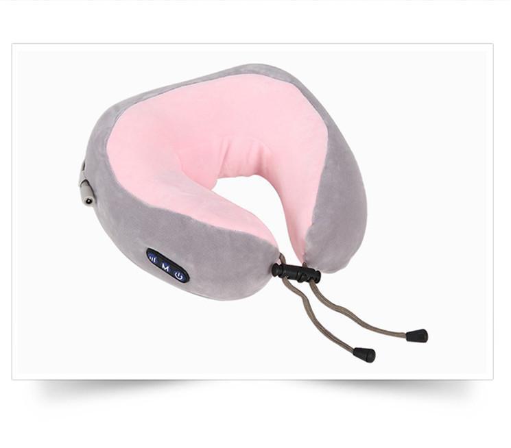 

Электрический U-образный беспроводной массажер для шеи подушка Basic model (vibration) розовый