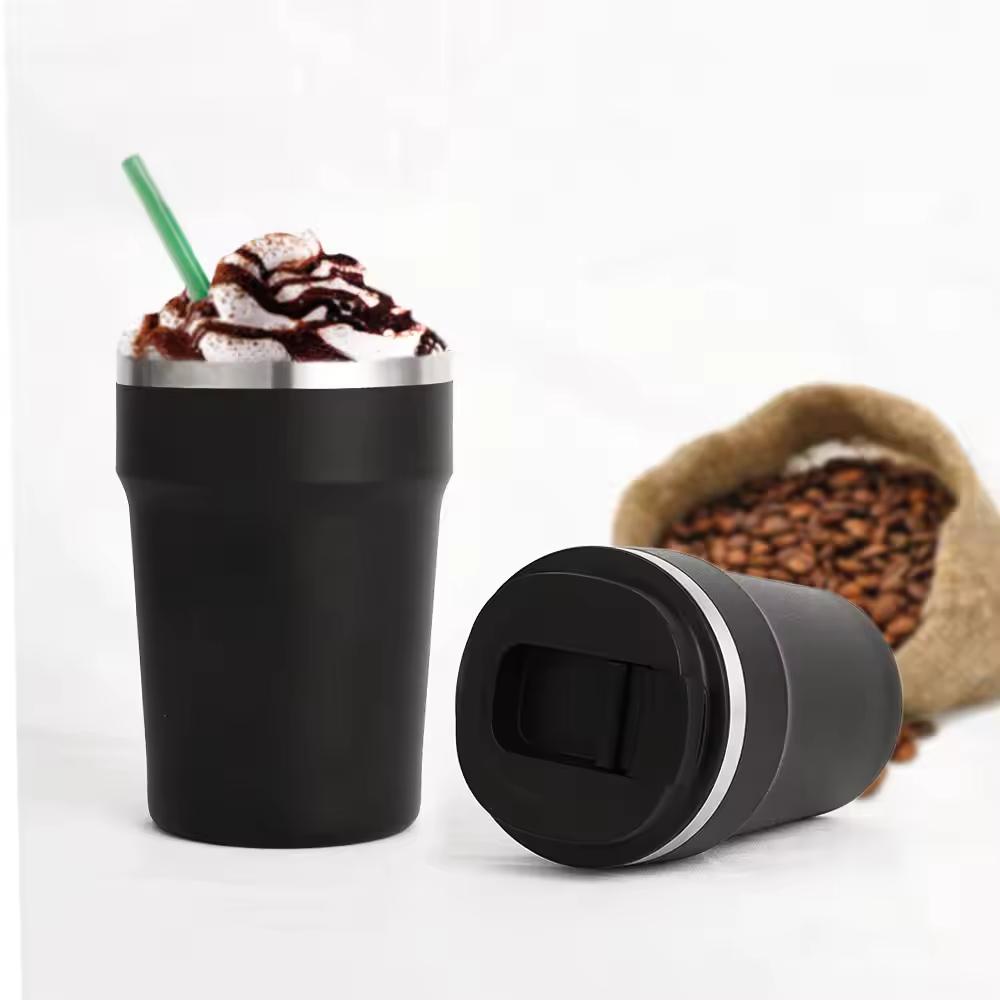 Custom Logo Coffee Mug Stainless Steel Thermos Cup Water Bottles 380mL Vacuum Portable Flask Tumblers Cups Water Bottle