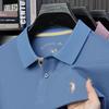 Mercerized Cotton Polo Shirt: Men's Summer Short Sleeve with Small Pony Logo