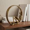Book Reading Statue Cast Metal Readers Antiqued Finish Figurine for Bookshelf