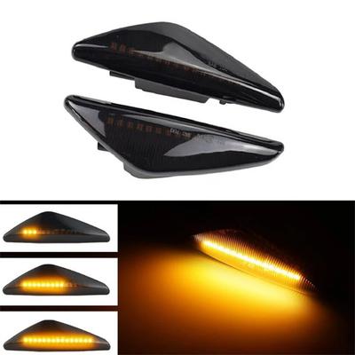 1Pair Smoked LED Fender Side Marker Light Turn Signal For BMW X3 X5 X6 F25 E70