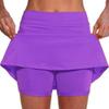Women's Athletic Skort High Waist Pocketed Stretch Casual Running Shorts Skirt