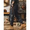 Men's Harlan Pants Loose Tie Casual Pants Autumn and Winter Contrasting Pants Overalls Men's Contrasting Design Pants