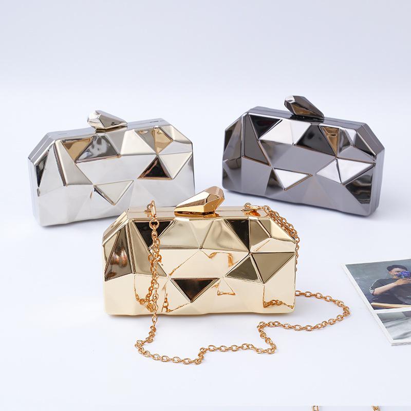 Pailletten-Clutch mit Eisen-Schnalle für Damen - Abend-Handtasche
