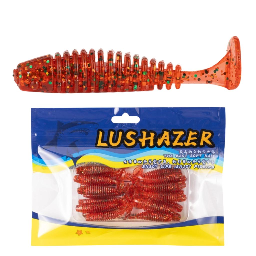 Pack of 60 Soft PVC Sinking 45mm Fishing for Bass Silicone Fishing Equipment