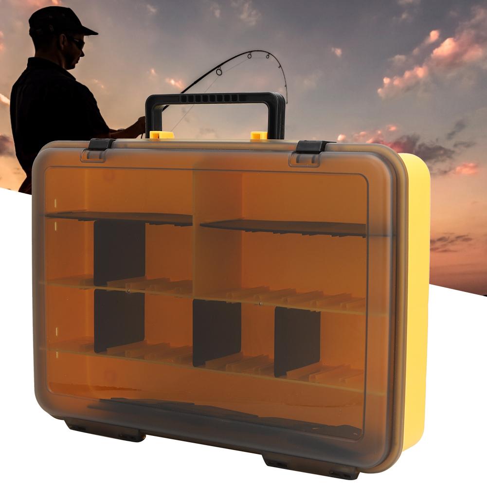 Mala de isca de camada única, caixa de armazenamento de plástico, armário de ferramentas de grande capacidade, equipamento de pesca marítima