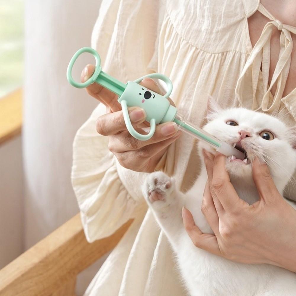 Detachable Pet Feeding Stick Anti-Choke Efficient Cat Feeding Device Soft Tip with Scale Kitten Water Dispenser for Small Pet