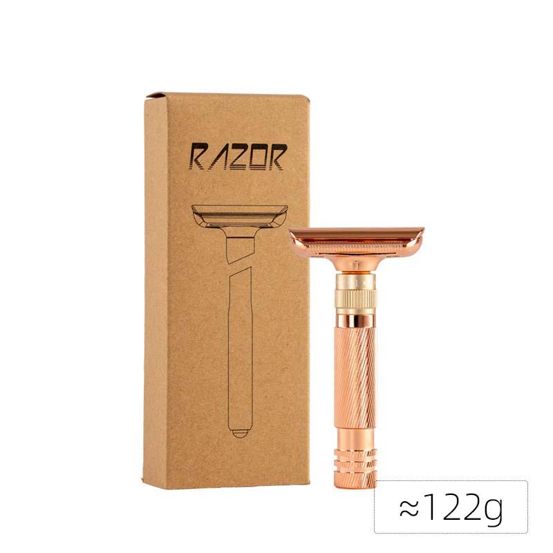 

Eight-Speed Double-Sided Retro Beard Razor - Old-Fashioned Stainless Steel Shaver