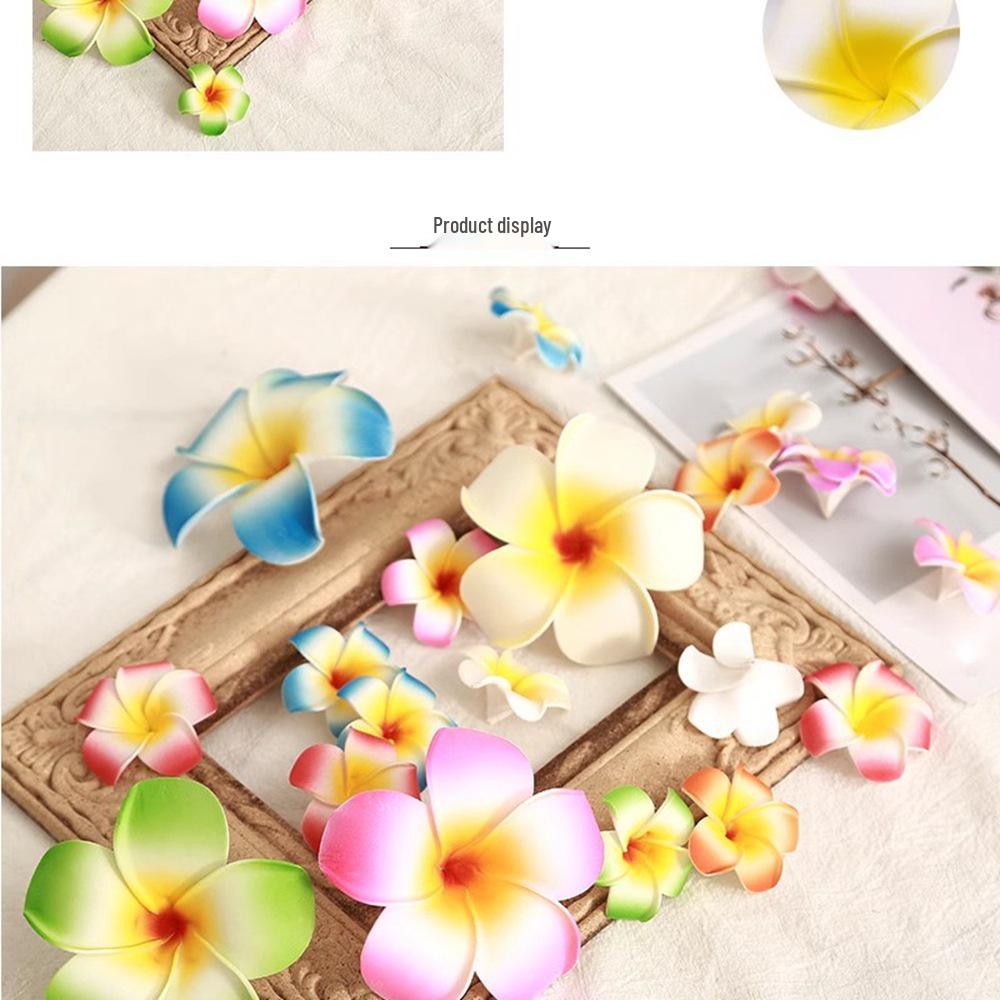 Pince à cheveux Plumeria: Fleur Hawaïenne en EVA pour Maillots de Bain & Voyage (4-9cm)
