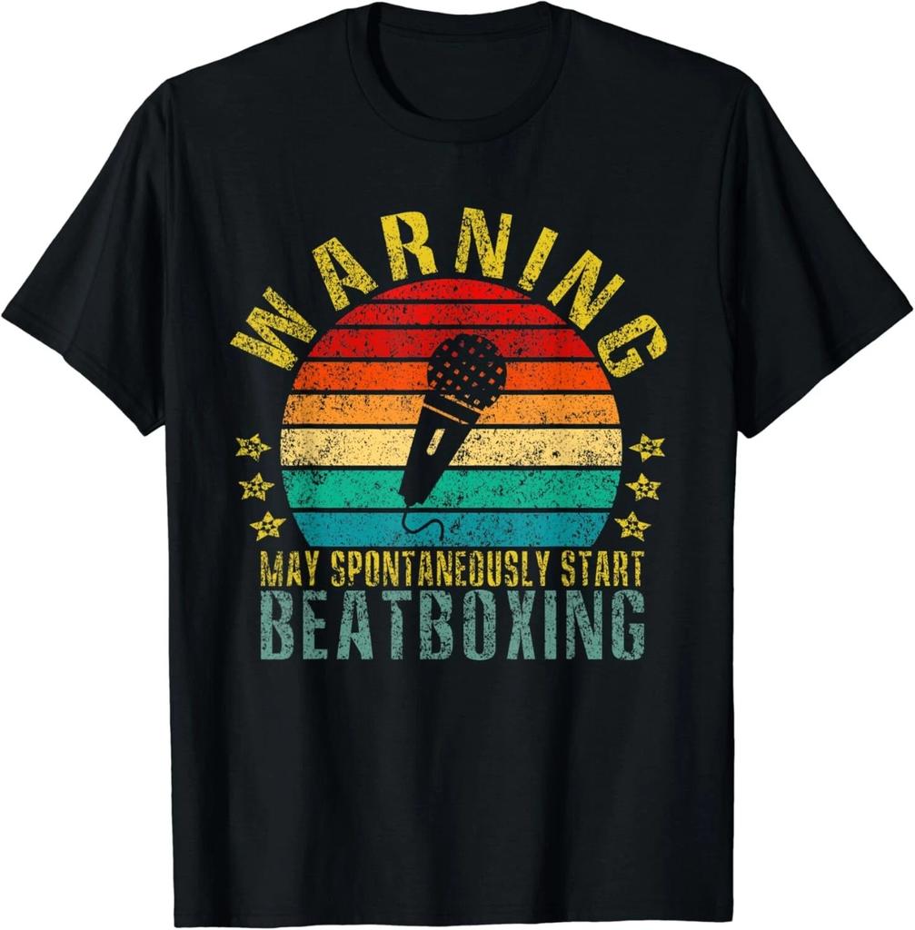 WARNING May Spontaneously Start Beatboxing Funny Retro Gift Unisex T-Shirt