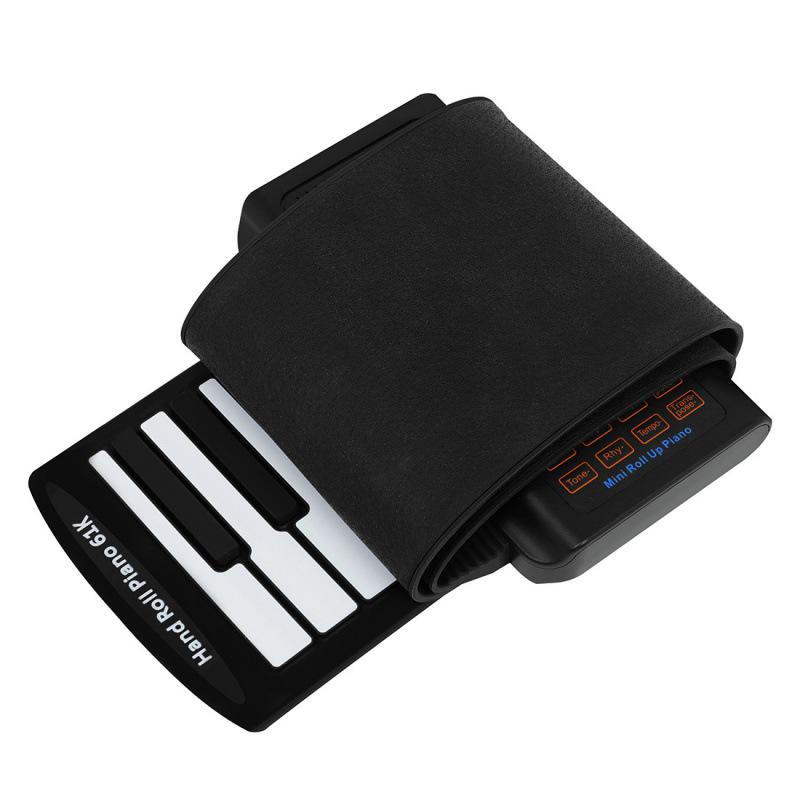 61-Key Portable Bluetooth Foldable Silicone Piano for Adults & Beginners