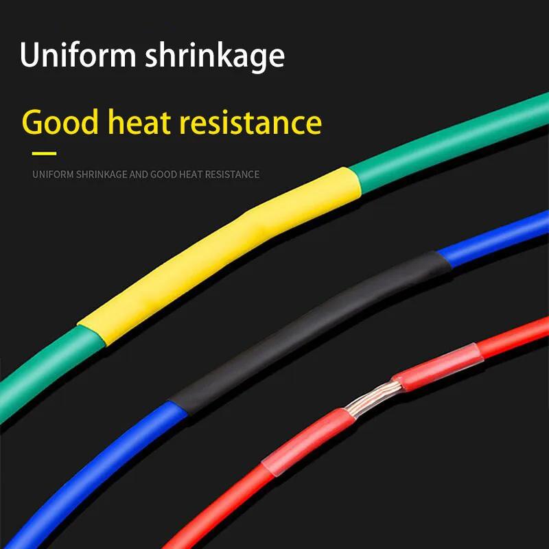127/328/800pcs Heat Shrink Tubing Wrapping kit 2:1 Shrinkable Wire Shrinking Wrap Tubing Wire Connect Cover Protection Sleeving