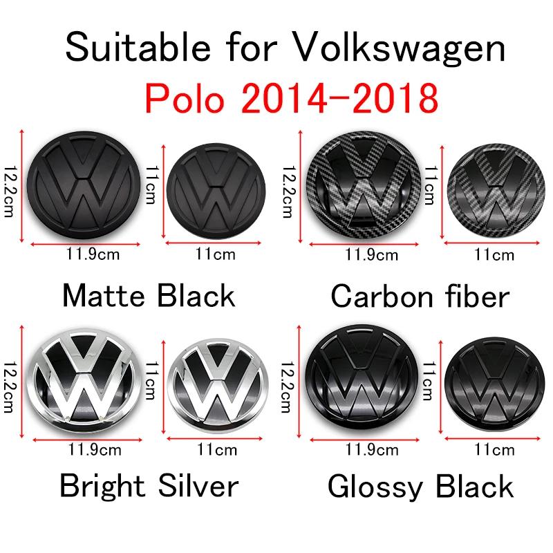 W241Pc For VW Polo 6 6C 2014-2018 Volkswagen Rear Trunk Lid Front Grill Badge Emblem Logo Decorative Auto Replacement Accessories