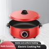 Red Multi Functional Hot Pot Dormitory Portable Electric Boiling Pot Household Large Capacity Cooking Utensil