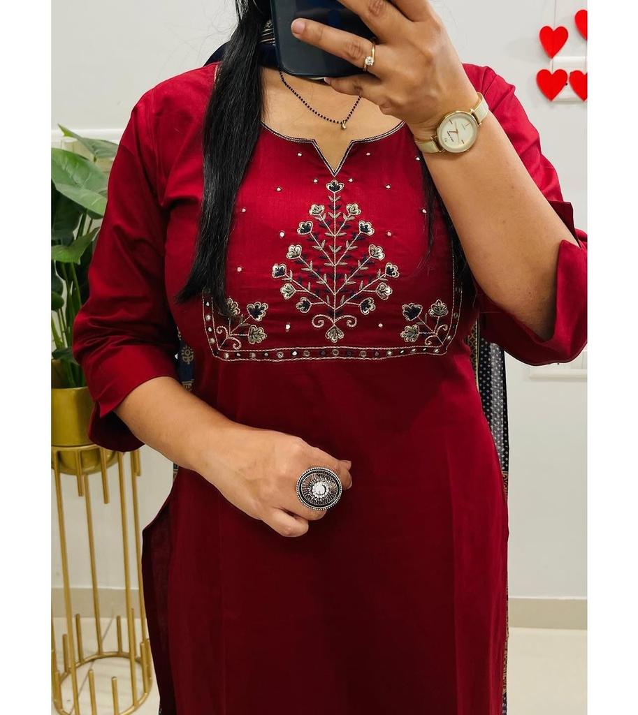 Indian Women Designer Salwar Kameez Cotton Bollywood Kurti Pant Dupatta Set Top Tunic Dress