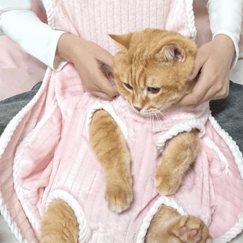 Hair-Resistant Pet Carrier Apron Anti Scratch Thickened Cat Hug Blanket Large Pockets Super Soft Pet Sleeping Bag Vet Visit