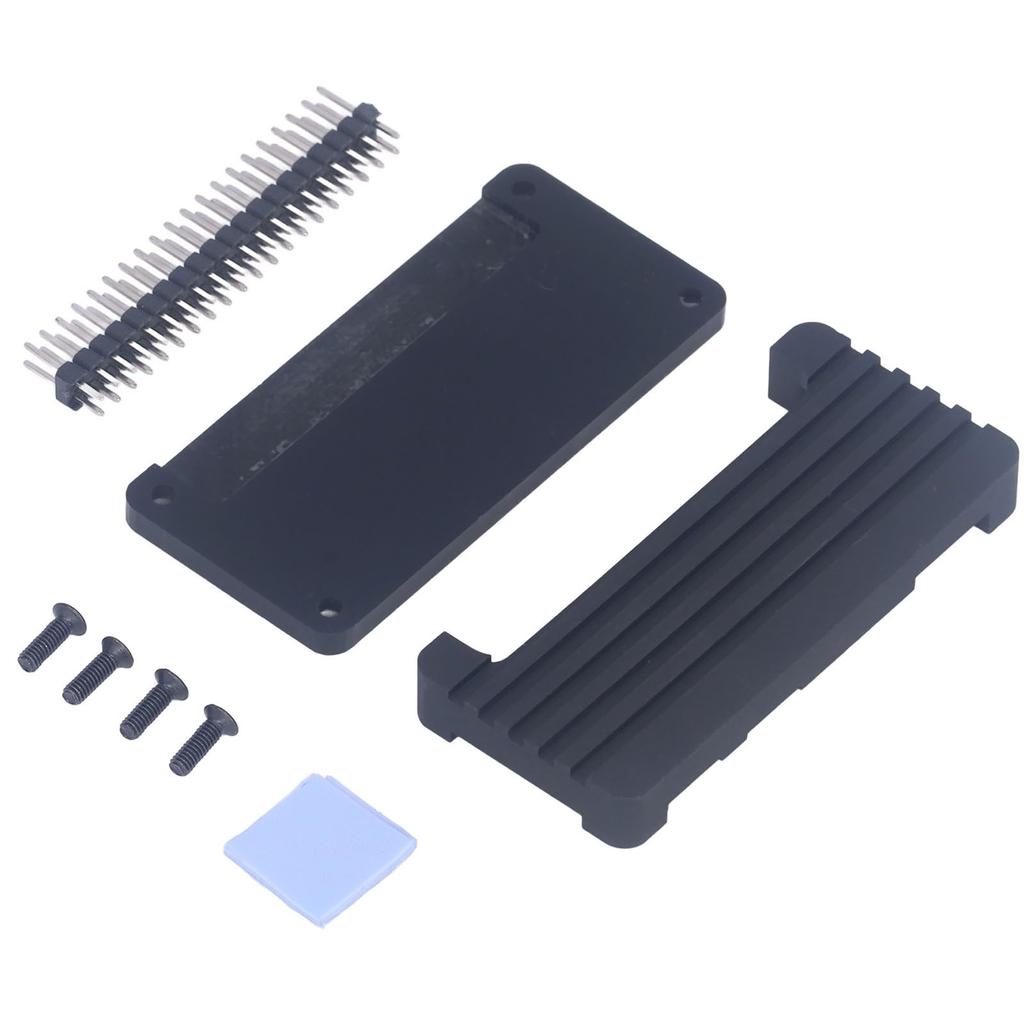 Kylfodral i aluminiumlegering Akrylbottenkåpa Passivt kylande hölje för Raspberry Pi Rak stiftlist