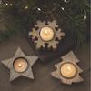 Christmas Wooden Candlestick Retro Xmas Tree Snowflake Star Shaped Candle Holder for Navidad New Year Party Home Table Decor
