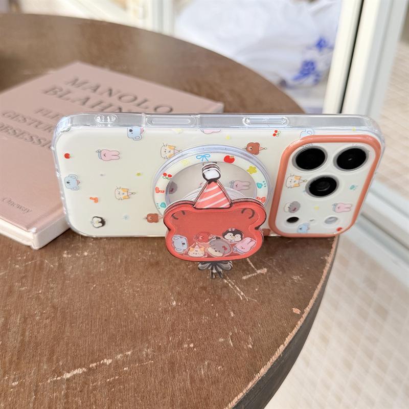 

Cartoon Animal Magnetic Holder for iPhone 17/16 Pro Max/15/14 Case iPhone 17