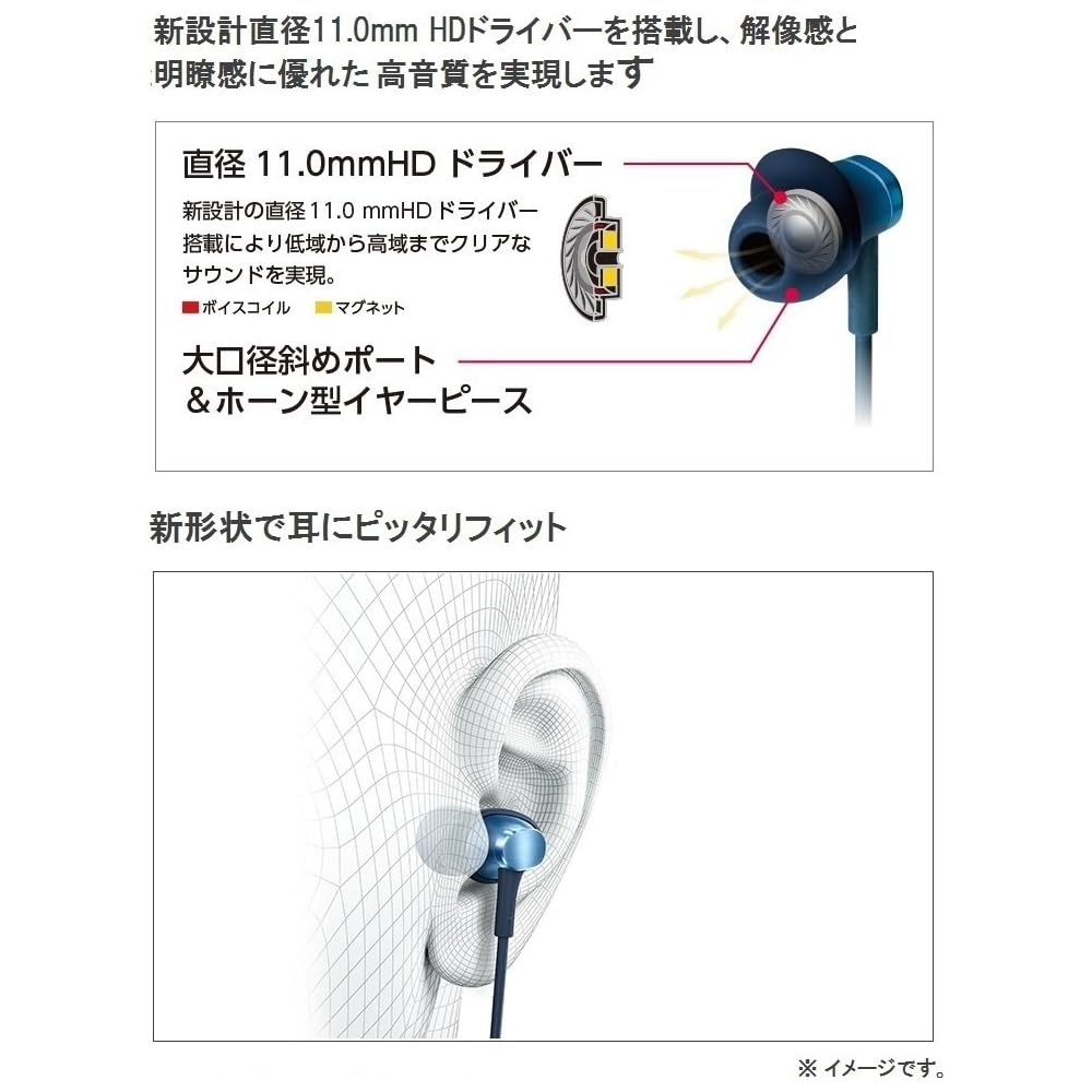 Panasonic High-Resolution In-Ear Headphones, Red, RP-HDE1-R
