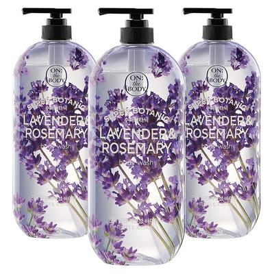Super Botanic Body Wash Lavender and Rosemary Fragrance, 900g, 3 Units