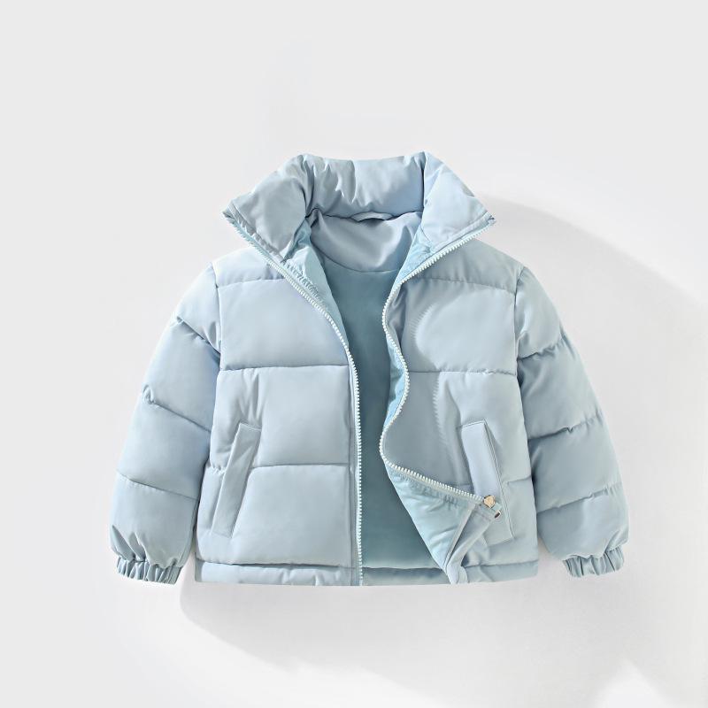 Children s Cotton Padded Jacket - Warm Outdoor Sports Outerwear for Boys & Girls, Fall/Winter 140cm синий