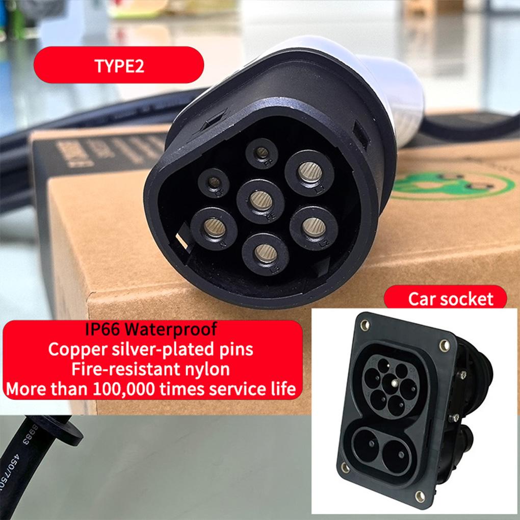 Protable EV Charger Type 2 16A 11KW Protable 3Phase EV Mobile Charger Fast Charging 5PIN CEE plug IEC 62196-2 EV Charger