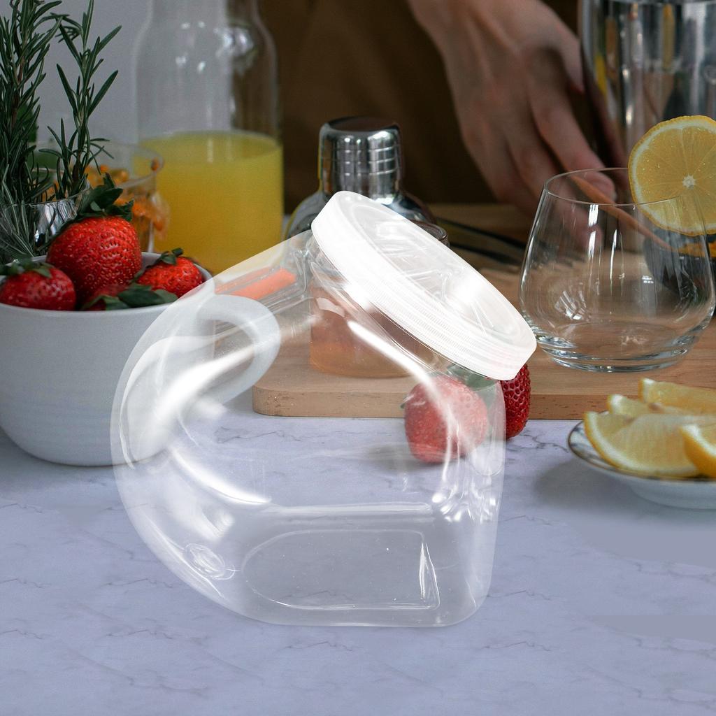 Wide Mouth Plastic Bottle Clear Reusable 2000Ml Food Grade Storage Container Transparent Liquid Storage Sealed Bottle with