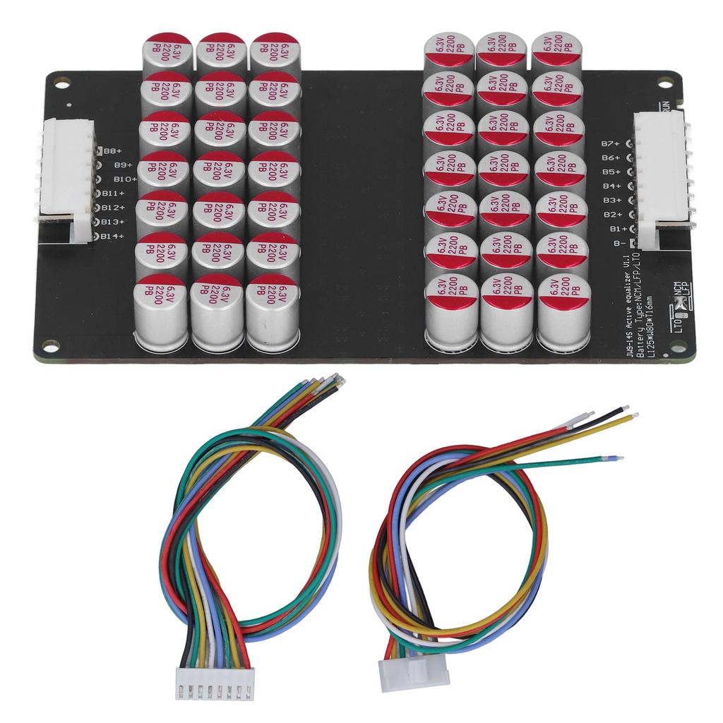 Active Equalizer Module 10?14S Lithium Battery Balancer Board for LTO LFP Universal 1.8V?4.5V