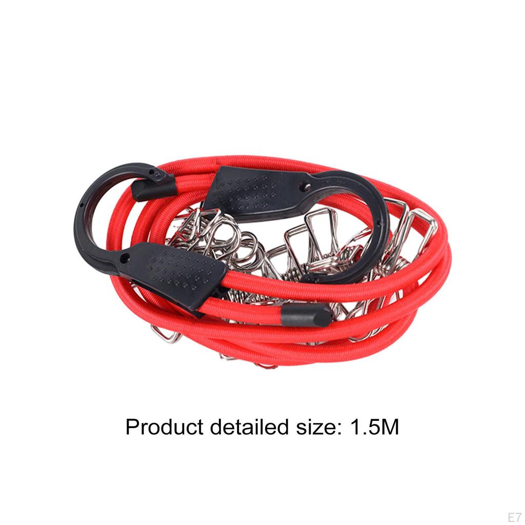 Adjustable Cord Bungie Rope Premium Rubber Easy to Install Strap Clothesline for Luggage