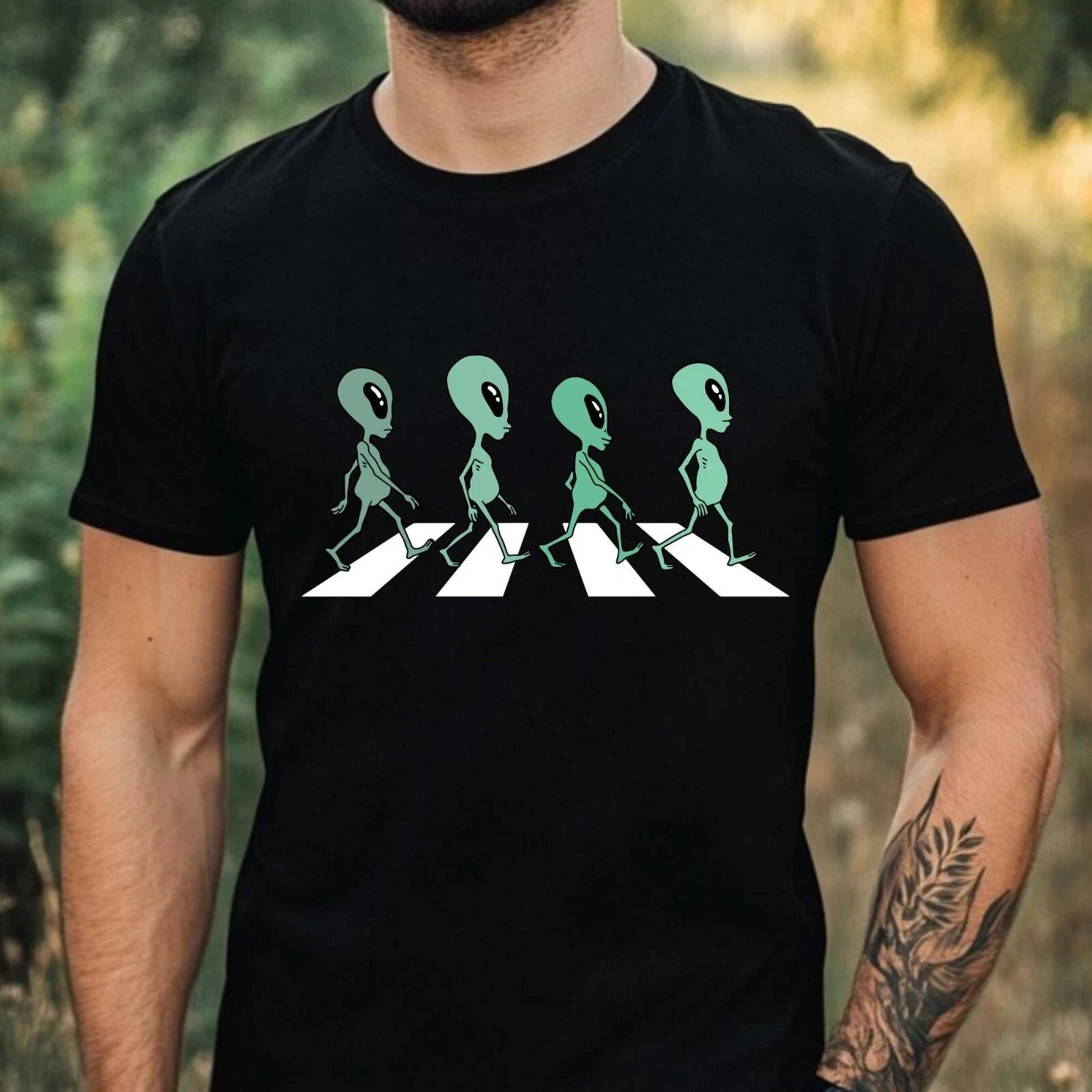 T-Shirt Herren Alien Motiv Baumwolle Größe XS bis 5XL XXXL