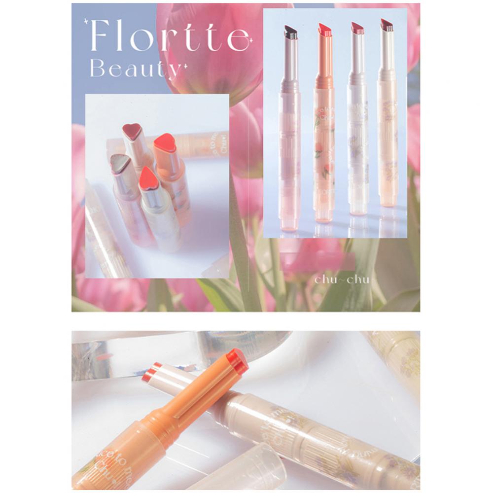 FLORTTE Chu Jelly Rossetto Floria First Kiss Love Series Penna Specchio Acqua Luce Smalto per labbra Acqua idratante Donna Cosmetici di bellezza