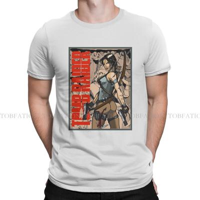 Tomb Raider Action-Abenteuer-Spiele Reines Baumwoll-T-Shirt Lara Croft Basis-T-Shirt Herren Kleidung Druck