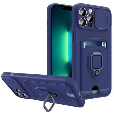 Luxusní pouzdro na telefon s posuvným krytem objektivu a ochranou soukromí pro iPhone 17 16 E 15 14 13 12 11 Pro Max Plus s magnetickým kroužkem a držákem na karty