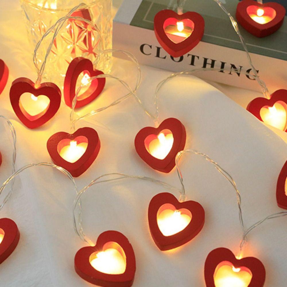 Hanging Fairy Lights Wooden Night Light Party Decoration Atmosphere Lamp  Bedroom