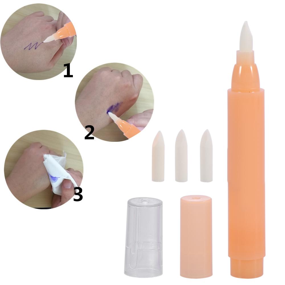 Permanent Marker Erasing Remover Pen Semi Permanent Makeup Tattoo Accessory With 4Pcs Tips