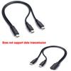 USB C Kabel Splitter Typ C 1 zu 2 Verlängerungskabel Draht für PC Telefon Tablet 15W 3A Netzteilkabel Ladekonverter Leitung