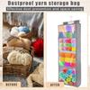 2025 New Hanging Yarn Storage with 4 Large Pockets Clear Knitting Organizer Storage with Zippers for Crochet Lovers