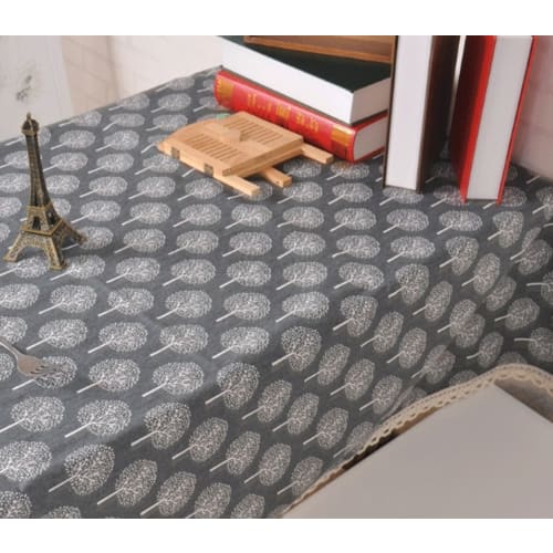 

Eplze Nordic Countryside Tablecloth, Cotton Linen, Heat-Resistant, for Tea Tables - Lucky Tree (140cm x 140cm, Black)