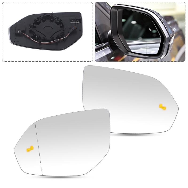 Auto Seitenspiegelglas Beheizt Mit Totwinkel für VW Teramont Atlas 2018 -2024 Türflügel Weitwinkel Rückspiegelglas