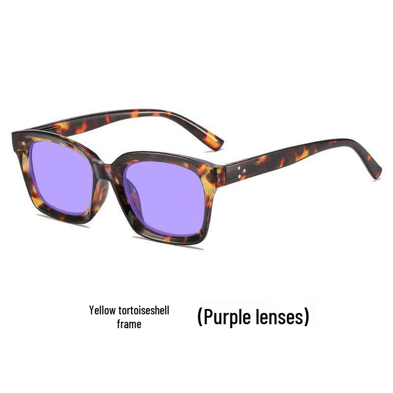 Unisex Large Frame Night Vision Anti-Blue Light Glasses with Spring Hinges