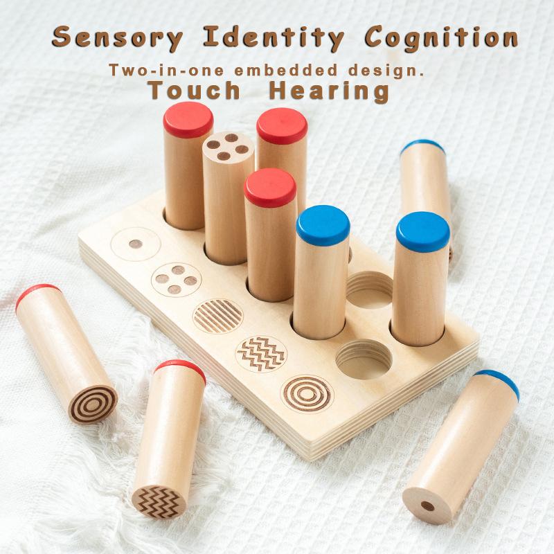 Zabawki sensoryczne dla dzieci Tablica dotykowa Gra w dopasowywanie i sortowanie Trening słuchowy Pomoce dydaktyczne do wczesnej edukacji Drewniana zabawka Montessori